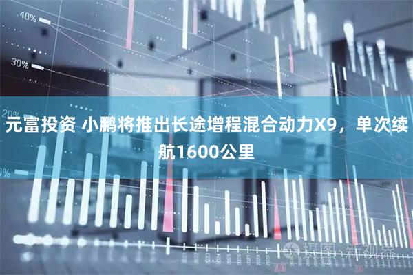 元富投资 小鹏将推出长途增程混合动力X9，单次续航1600公里