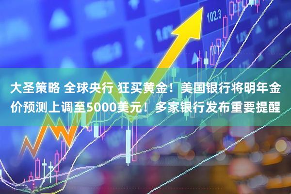 大圣策略 全球央行 狂买黄金！美国银行将明年金价预测上调至5000美元！多家银行发布重要提醒